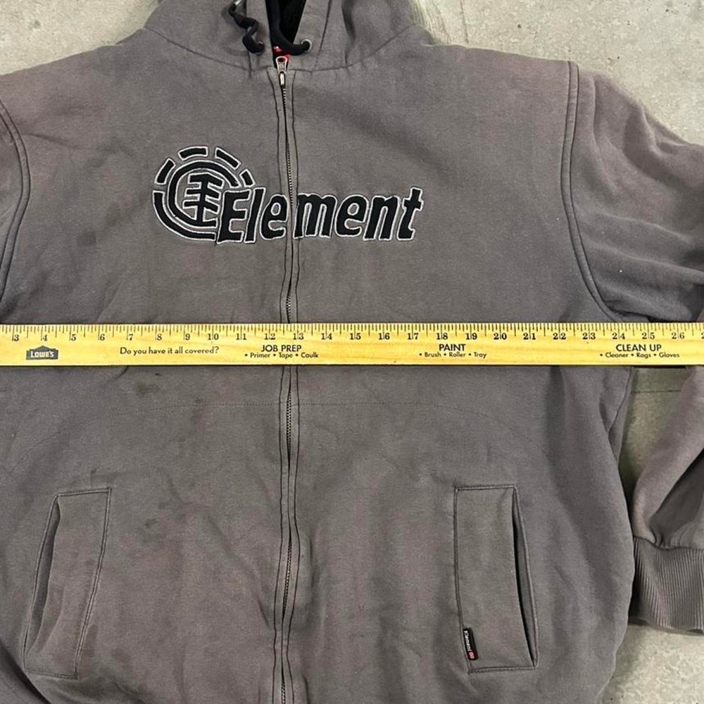 Vintage 2000's Skater Essential Element SpellOut Embroidered Distressed Hoodie - Picture 5 of 6
